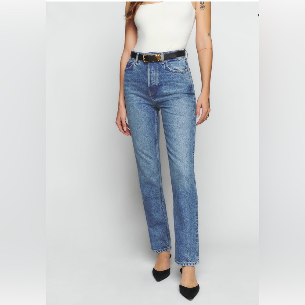 Reformation Cynthia High Rise Straight Jeans